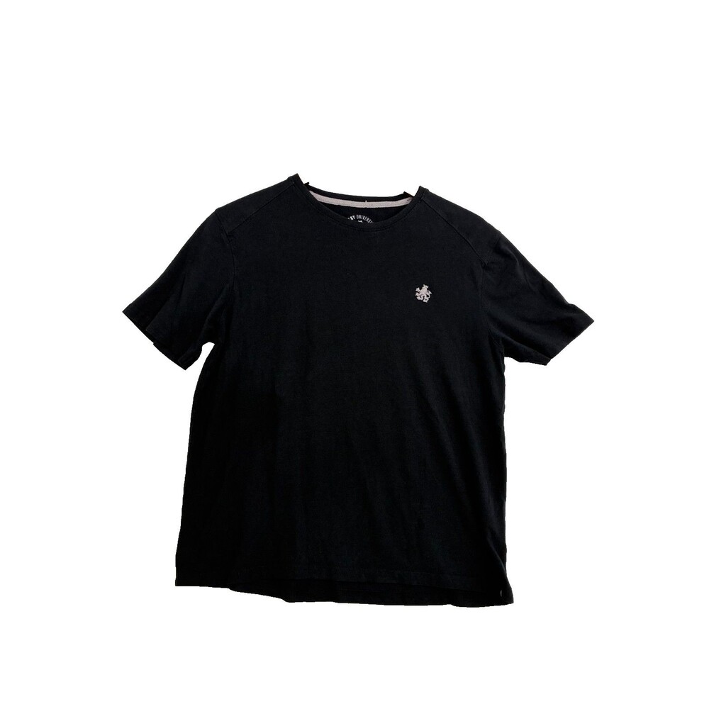 Rugby University Men's Black T-Shirt Large Lion Logo Super Soft Tee